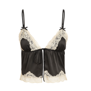 Lace-Trim Satin Cami