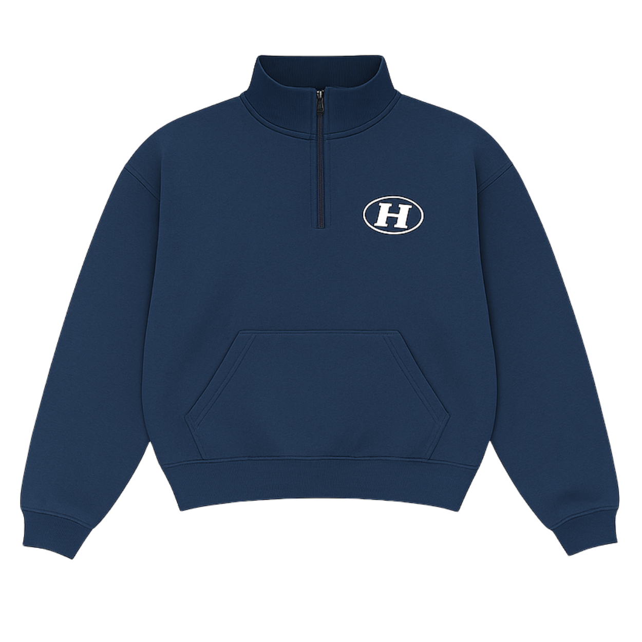 Oval Stamp Quarter-Zip Pullover Long Sleeve