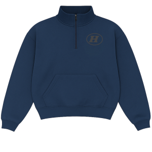 Oval Stamp Quarter-Zip Pullover Long Sleeve
